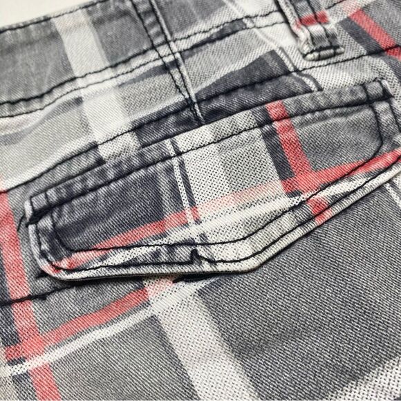 Iron Men’s Plaid Denim Cargo Shorts Sz 30 - Picture 5 of 14